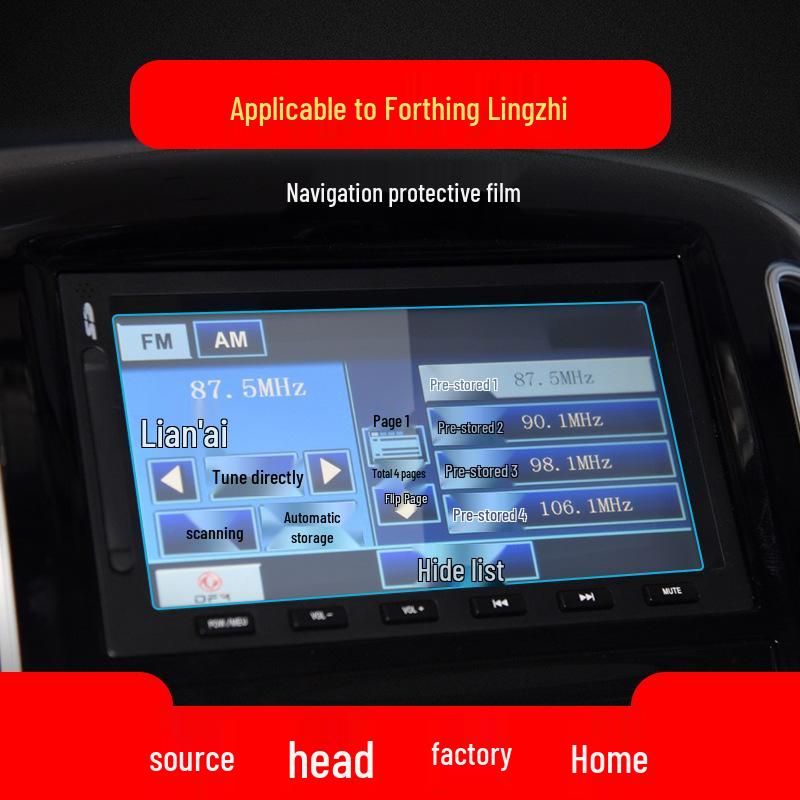 Navigation and Instrument Panel Tempered Film for Dongfeng Fengxing Lingzhi Models M7, SX6, and CM7
