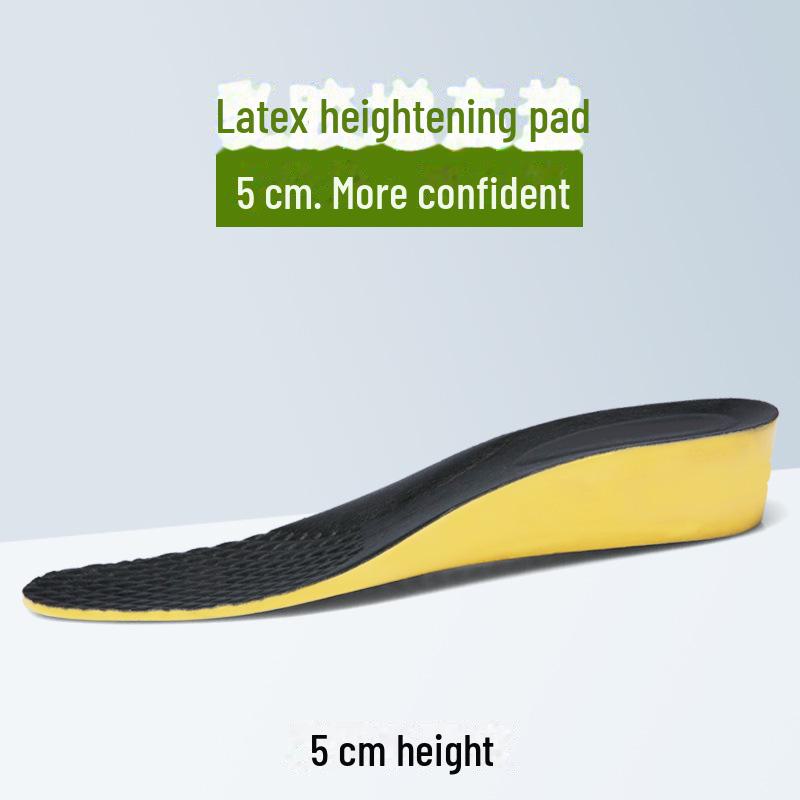 Haiboli Herre Lær Høydeøkende Innersåle - Komfortabel Pustende Lateks, 2cm/3cm/5cm Usynlig Løft