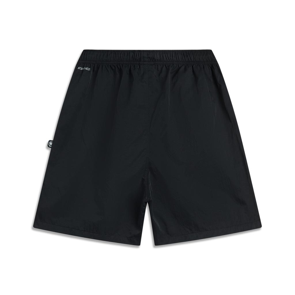 Li-Ning Basketball Series Sport Minimalist Solid Color Lace Letter Casual Shorts Men shorts Black AKSV389-5