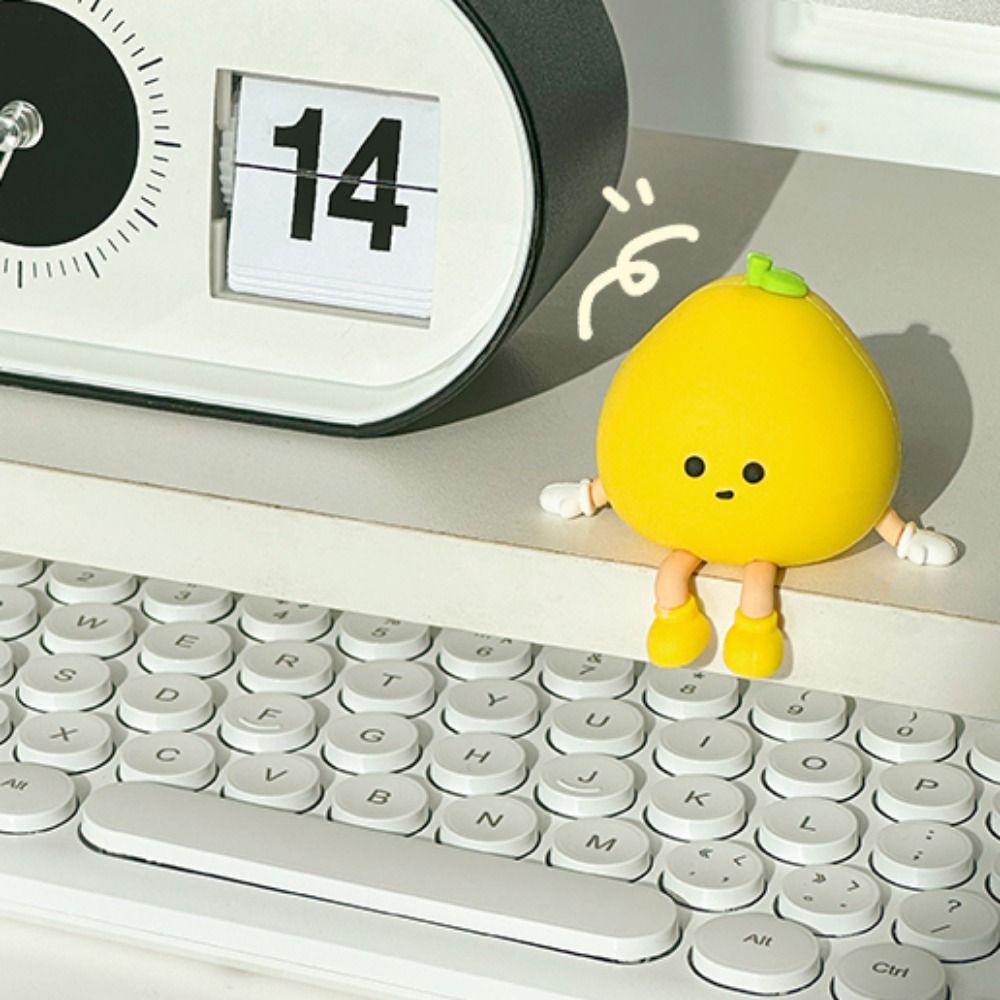Petite Pomelo Ornament Miniature Cartoon Pomelo Ornaments Mini Resin Doll  Desk Decor