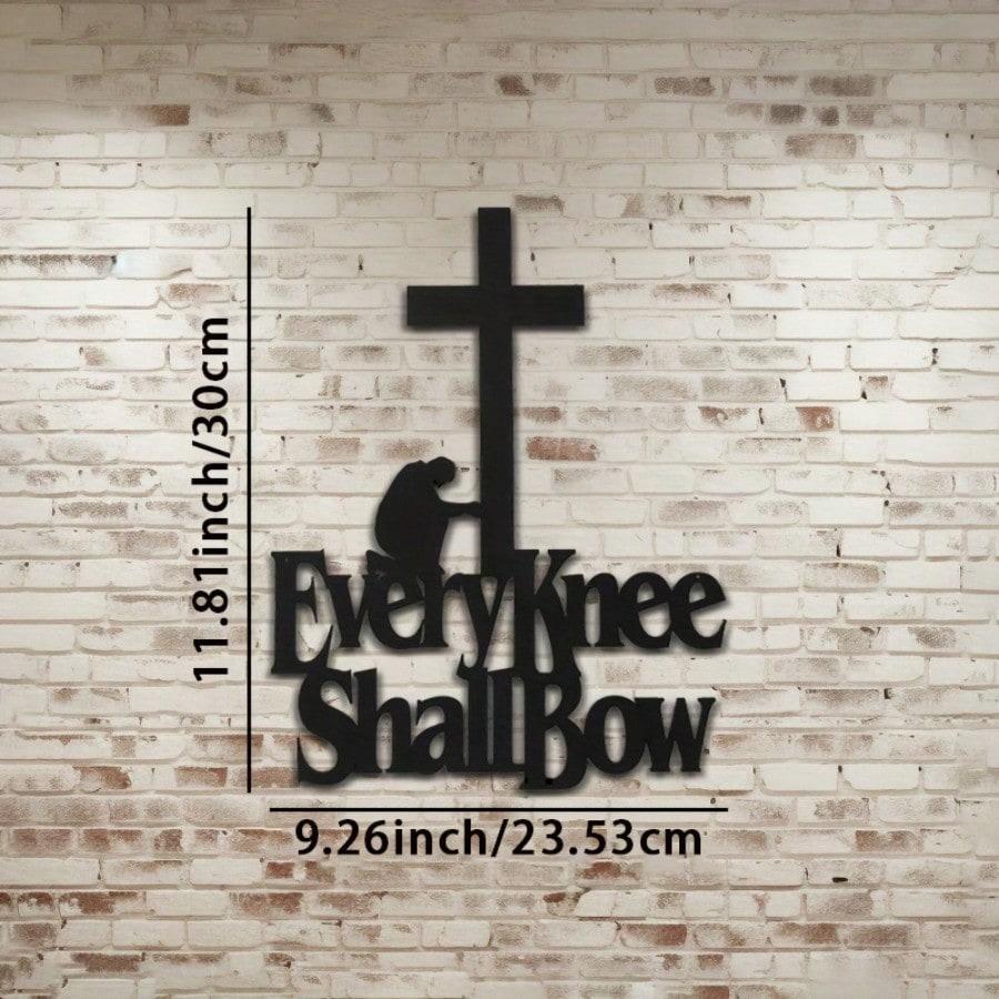 Metal Wall Art Cross Silhouette Religious Decor Home Office Church