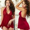Sexy Clothes for Women Lingerie Lace See Through Nightdress Babydoll Porno Deep V Mesh Dress Panties Underwear Erotic Clothing