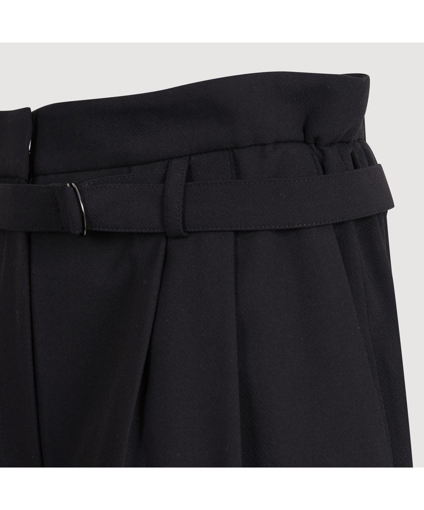 LUCKY CHOUETTE Fabric Belt Sideband Shorts (Black)_Lfpom25200Bkx