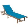 VidaXL Garden Lounge Chair with Cushion Bamboo