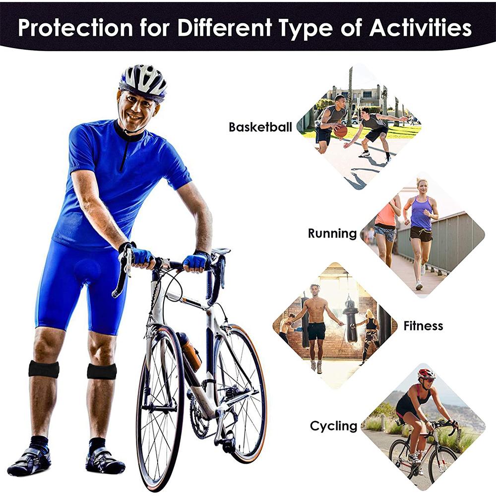 1 Pair Patella Kneecap Band Adjustable Silica Gel Knee Tendon Straps Protector Knee Pads Running Sports Cycling Gym Knee Support