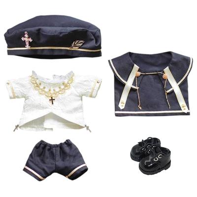 Niannyyhouse 10cm, 15cm, 20cm, 40cm Plush Toy Clothes, European Style, Hat, Dress Shirt, Pants, Shawl, Leather Shoes, Cotton Doll, Accessories,