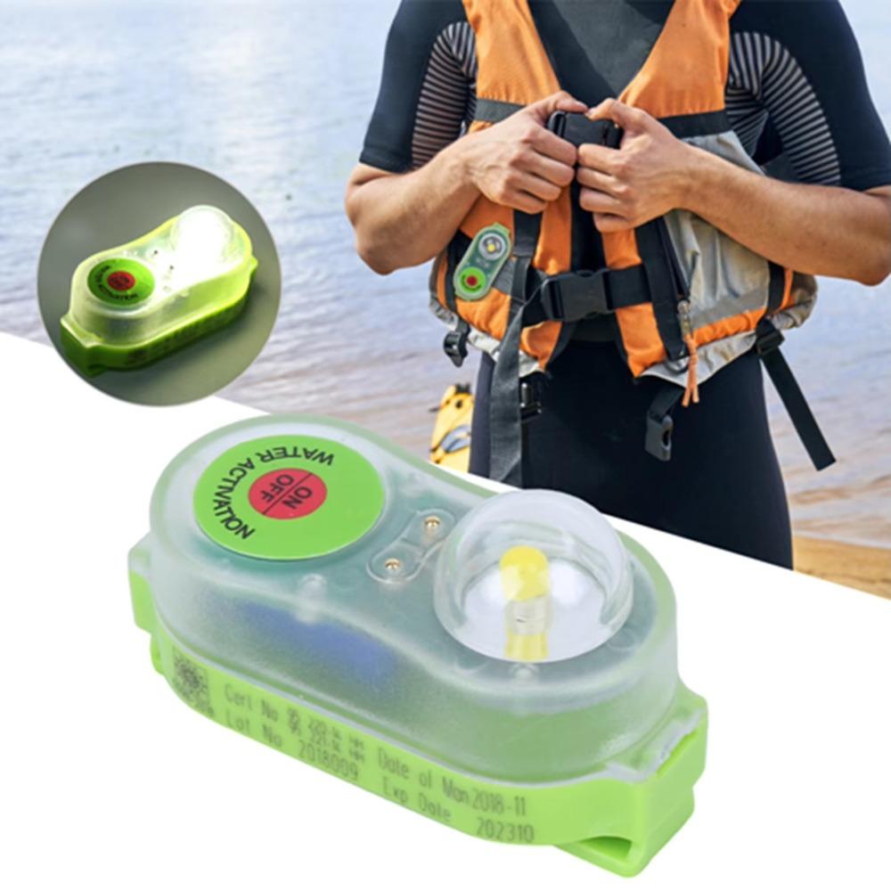 2pcs Waterproof LED Life Jacket Light Lightweight Emergency Signal Light  Outdoor Accessories