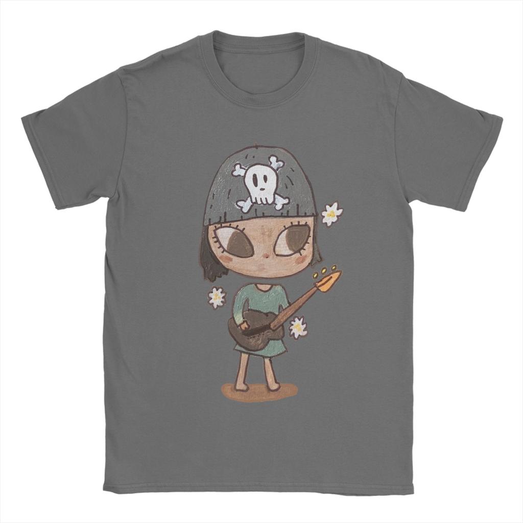 Unisexs TShirts Guitar GirlYoshitomo Nara Novelty Pure Cotton Tee Shirt Short Sleeve T Shirt Round Collar Clothing Gift Idea