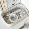 Student Pencil Pouch Simplicity Beige Color Series Pencil Case Transparent