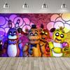 Cartoon Horror Bear Party Decorationd Backdrop FiveNights Theme Birthday Party Supplies Room Decoration Banner  Poster Gift137