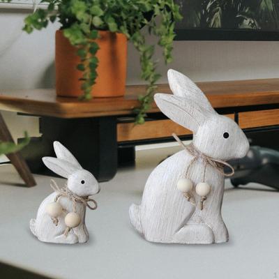 Statues Ornaments Gift Decorative Stylish Bunny Figurines Table Centerpieces for Easter Office
