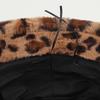 Hat Woman Winter Show Face Little Leopard Print Fisherman Hat Woman Versatile Warm Pot Hat Ins Plush Bucket Hat