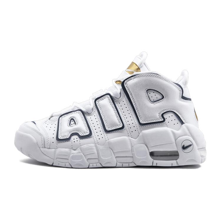 

новые Nike Air More Uptempo Белые Полуночно-синие GS 37.5