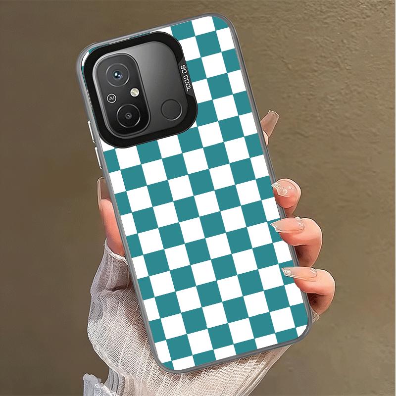 Retro Classic Chess Board Grid Shockproof Phone Case for Xiaomi Poco X7 X6 X5 X3 Pro F7 Ultra M8 Redmi 15C 15 14C 13C 12C 10C 13