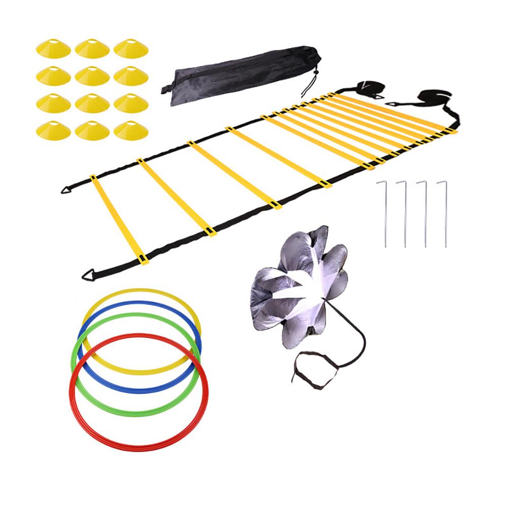 

Тренажерное оборудование для скорости и ловкости, футбольные лестницы, дисковые конусы, сопротивление, парашютное тренировочное кольцо, спортивный комплект
