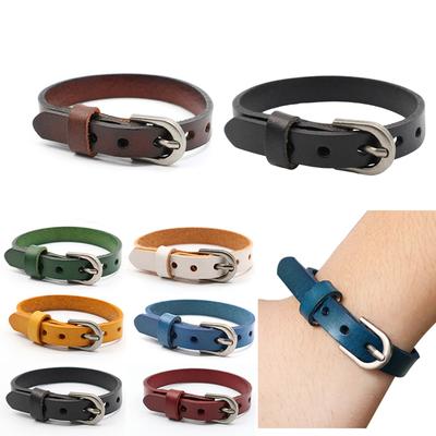 Náramek z měkkého koženého pásku Elegantní šperk na zápěstí Kožený náramek pro každodenní nošení Vhodný pro různé příležitosti