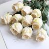 Simulation Flower Vibrant Color Thicker Petals Non-Withering Realistic Looking Bent Freely Decorative Fine Texture Single Branch Artificial Rose