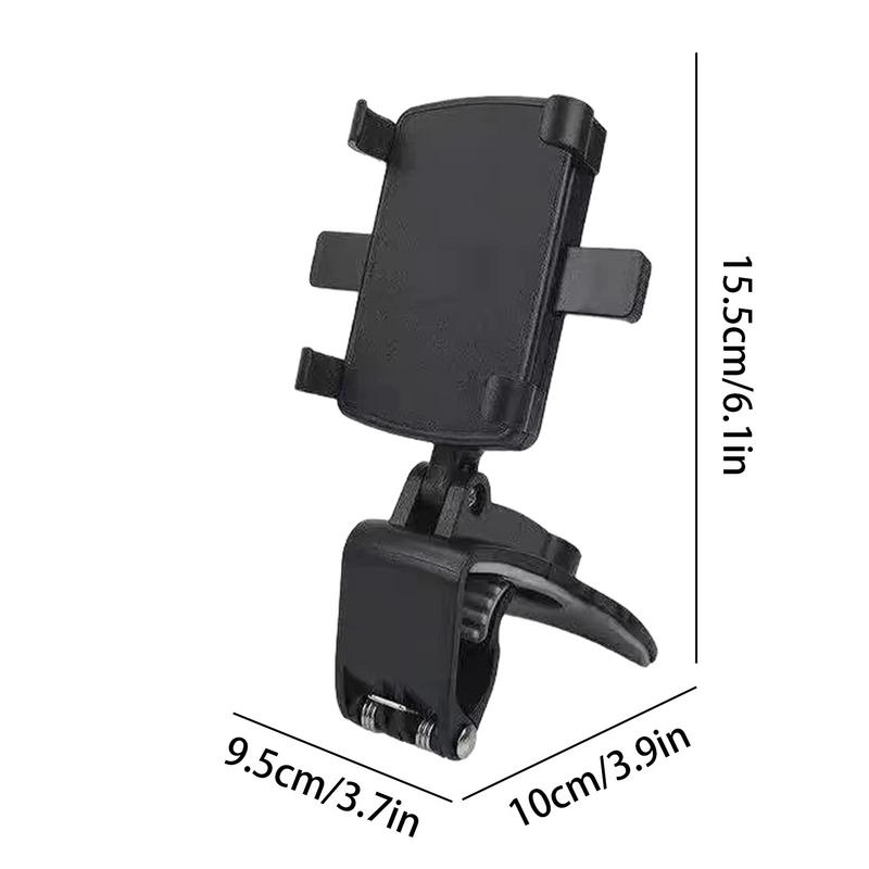 Phone Stand For Car Non-Slip Dashboard Phone Mount Black Vehicle Phone Stand Rearview Mirrow Phone Mount For Navigation Travel