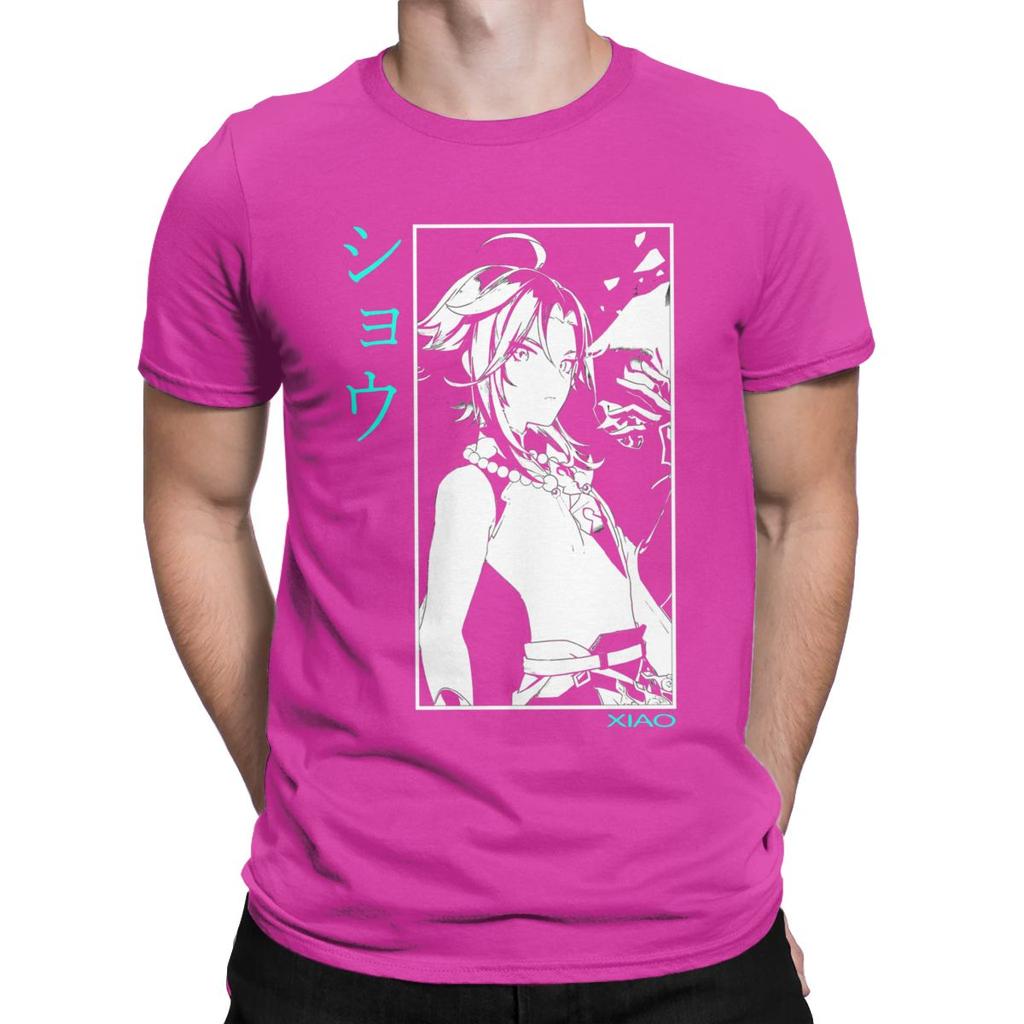 Men T Shirt Xiao Novelty Tees Short Sleeve Genshin Impact Anime Paimon Diluc Game T Shirt