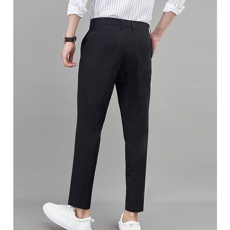 New Spring and Autumn Business Formal Casual Thin Fashion Trend High Waist Slim Fit Small Feet Solid Color Suit Pants