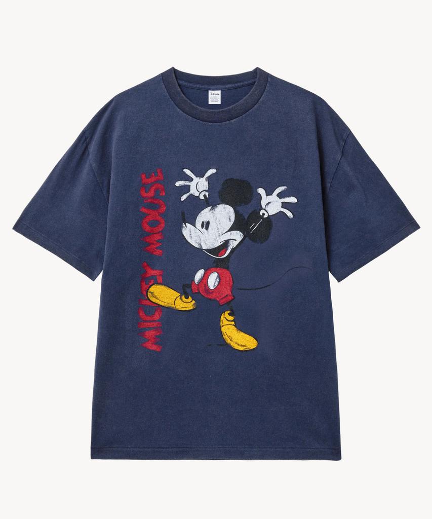 VTWO Fade Wash Cheeky _Mickey_ T-Shirt (Navy)