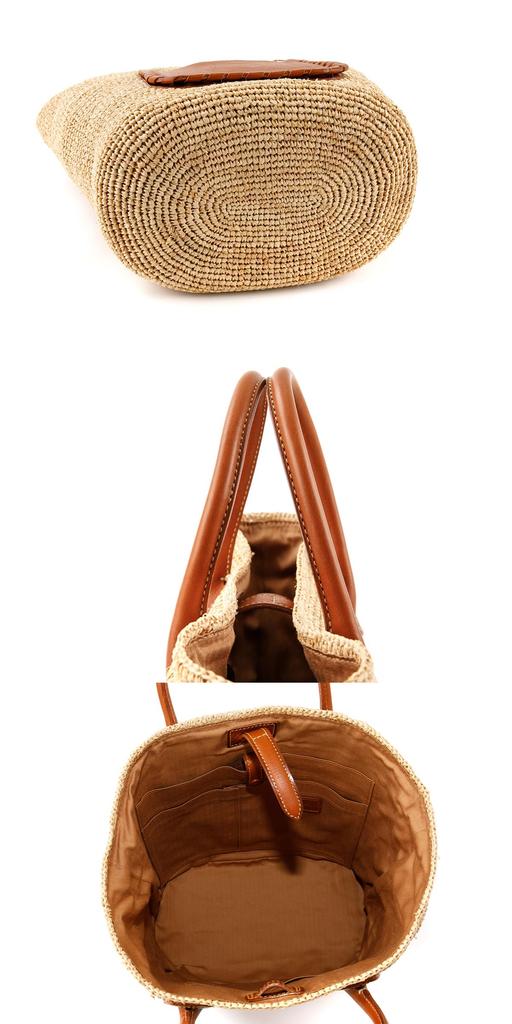 Genten Large Basket Women's Bag, Natural, GE-43555-50