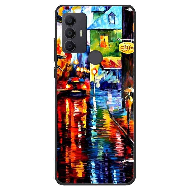 For TCL 30 SE Case Silicone Starry Space TPU Soft Back Cases For TCL 305 Cover Marble Painted for TCL 30SE TCL305 Fashion Bags