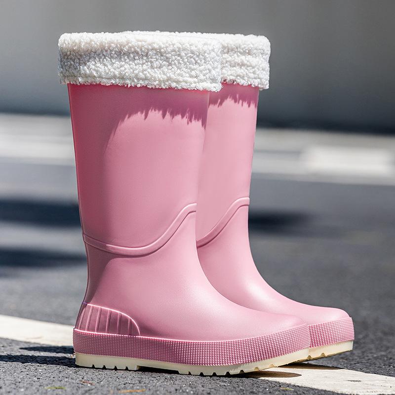 Water shoes Japanese and Korean high tube rain shoes women's rain boots long tube anti-new water boots