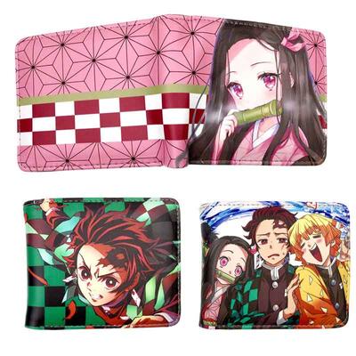 Kimetsu No Yaiba Tanjiro Kamado Portefeuille court avec poche pour pièces de monnaie