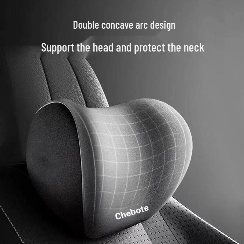 Car Lumbar and Neck Support Pillow - Memory Foam Cushion for All Seasons