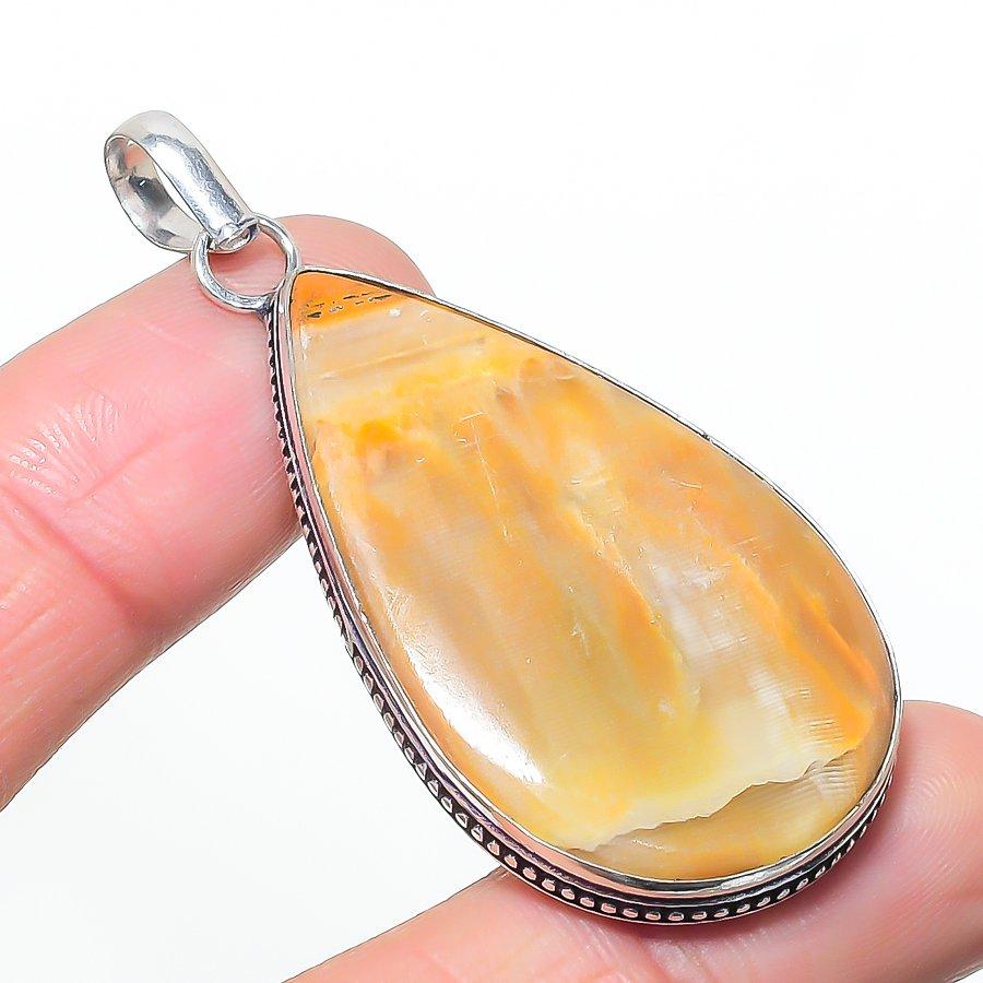 Natural Bumble Bee Jasper 925 Sterling Silver Jewelry Pendant 2.40 AP-14571