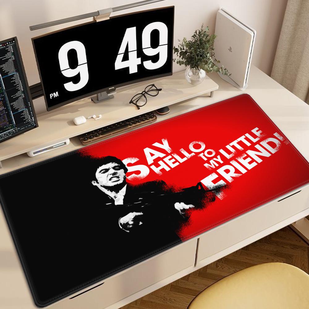 SScarface Tony Montana Mouse Pad Large Desk Mat Keyboard Ergonomic Office Rubber PC Nonslip Antifray Home Custom Best Price