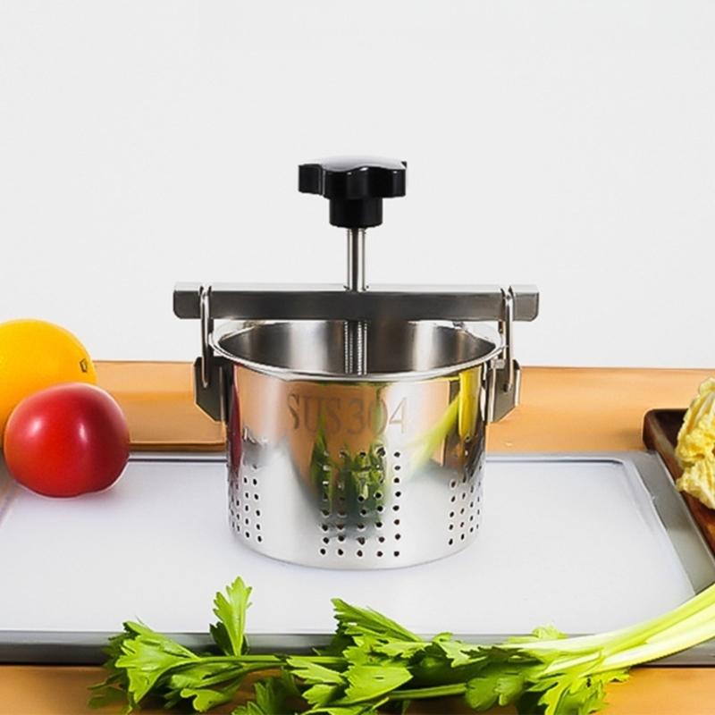 Professional Stainless Steels Dumpling Filling Squeezer Ergonomic Kitchen Draining Utensils Vegetable Juice Extractor