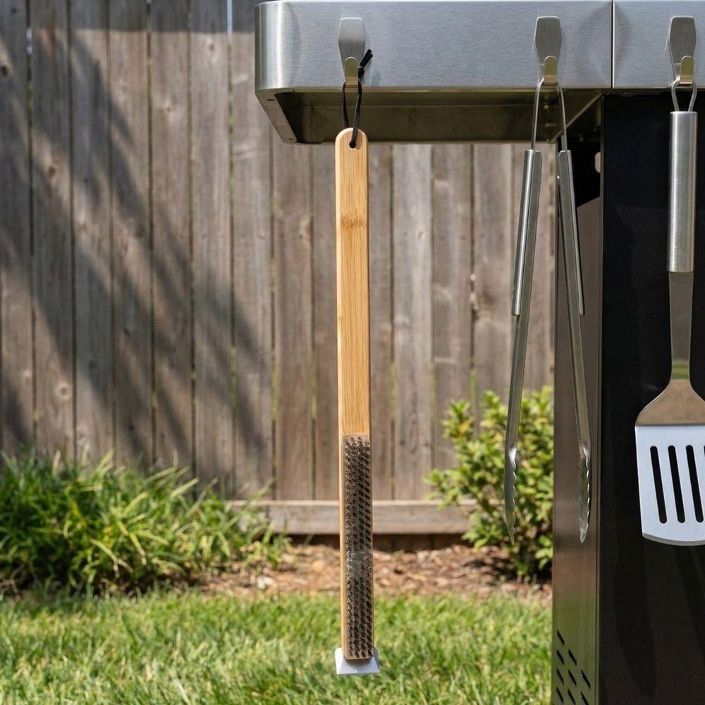 Grill Scraper Grill Cleaning Brush Copper Bristle Oven Cleaner Brush Wire Brush  Grill Maintenance