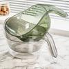 Drain Rice Basket Transparent Food-Grade Plastic Rice Vegetables Fruits Washing Basket with Ergonomic Handle Easy Lift Rice Washer