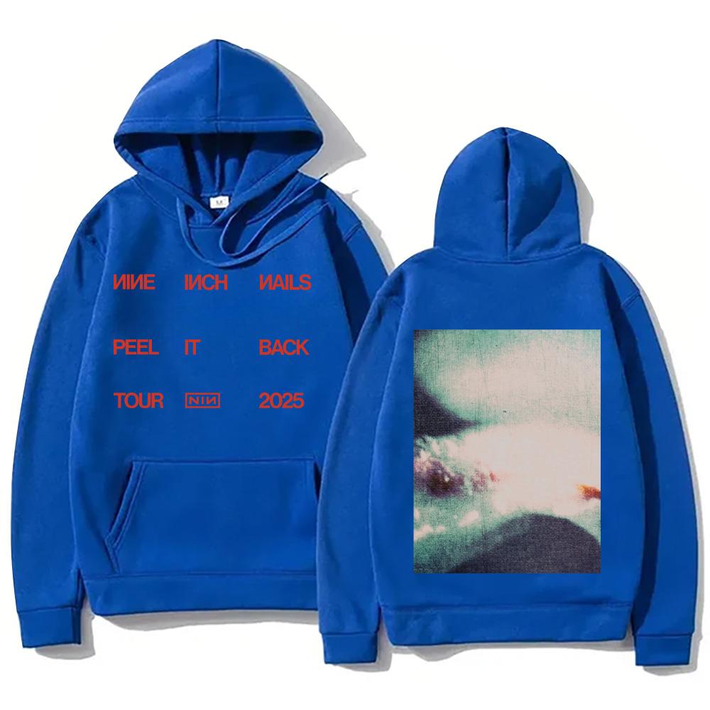 Mikiny Rocková kapela Nine Inch Nails Peel It Back Tour 2025 Mikina s kapucí Hip Hop Unisex Streetwear Tričko Pánské Dámské Oblečení Pulovr