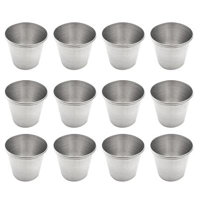 12 Pcs Water Cup Mug Stainless Steel Shot Glass Suite Portable Spirits Silver Coffee Tumbler Child