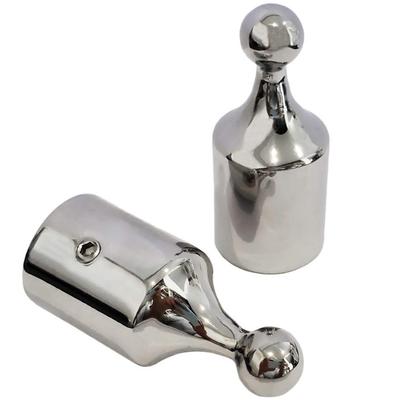 Pair Of 316 Stainless Steel Bimini Top End Caps – 7/8" Or 1" ID – Marine Ball Fittings, Polished – For Boats, Yachts, Kayaks – Rust-Resistant