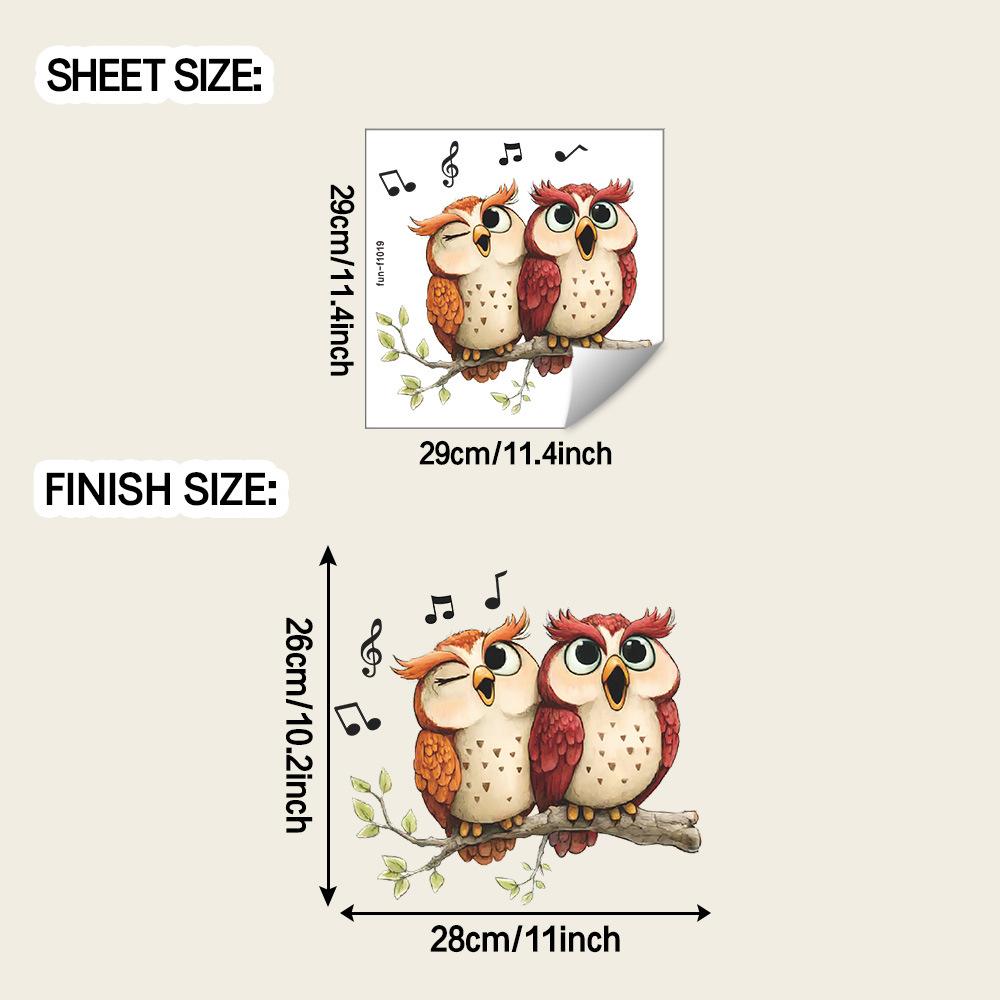 

Cartoon Singing Owl Children s Room Bedroom Decorative Wall Stickers