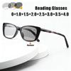 New Photochromic Reading Glasses Unisex Blue Light Blocking Glasses Fashionable Square Frames Turn Grey Presbyopia Glasses