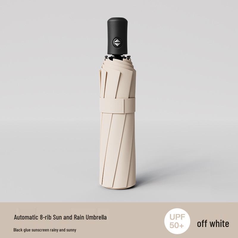 96-rib Automatic Windproof Umbrella with Wooden Handle, UV Protection, Sun & Rain Shield, for Men & Women - Enlarged, Thickened, Reinforced.