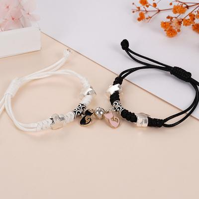 Sladká kočka světelné lano na zápěstí magnetický pár náramků Charm Love Moon Cuban Chains Pánský náramek pro ženy Šperky Dárek