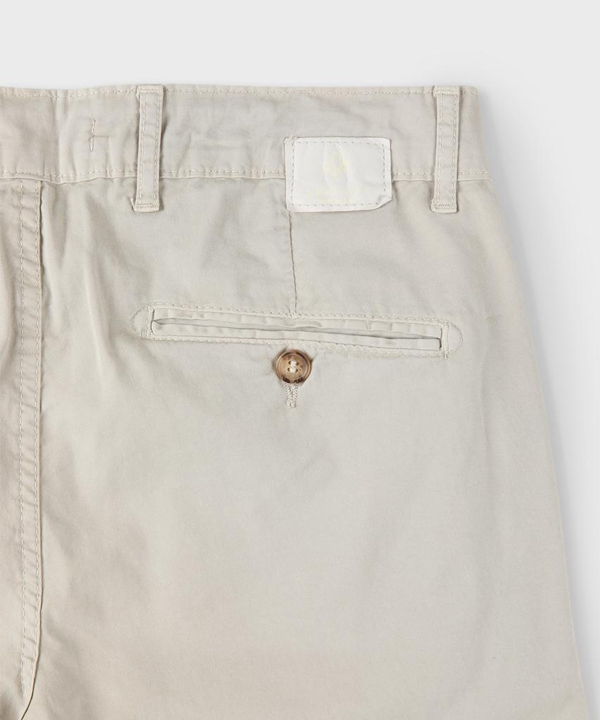 PANICALE Beige Slim Fit Dyed Cotton Pants