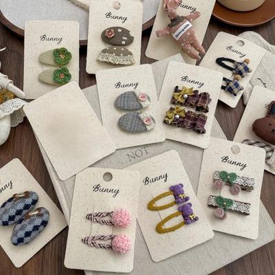 Cartoon Kinder Haarnadeln Stoff Gestrickt Niedlich Mädchen Haarspangen Pony Seitenclip Haarnadel Haarspange Kinder Kopfschmuck Haarschmuck