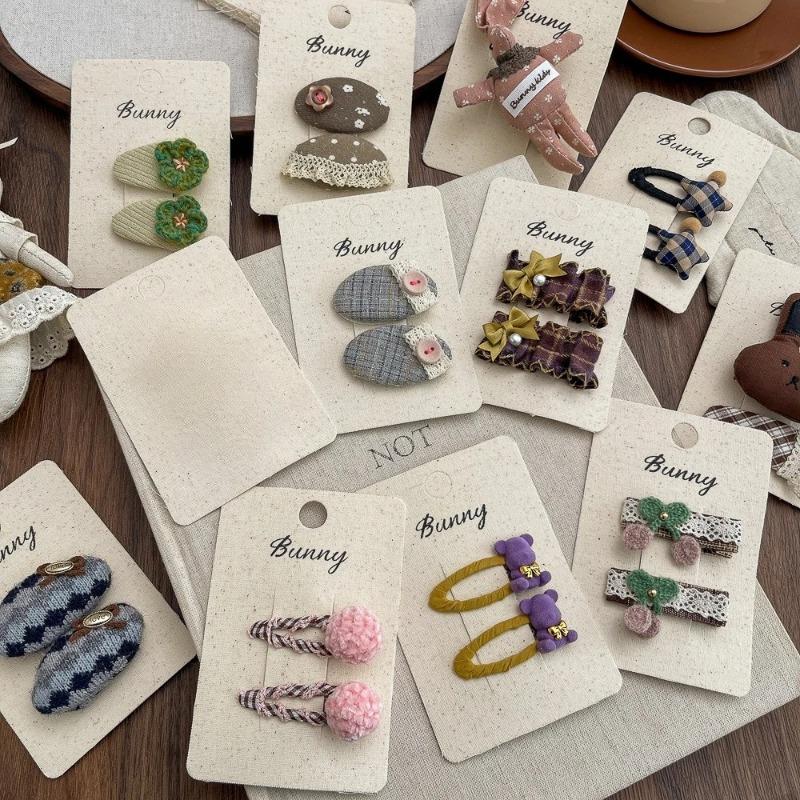 Cartoon Children's Hairpins Fabric Knitted Cute Girl Barrettes Bangs Side Clip Hairpin Hair Clip Kids Headwear Hair Accessories