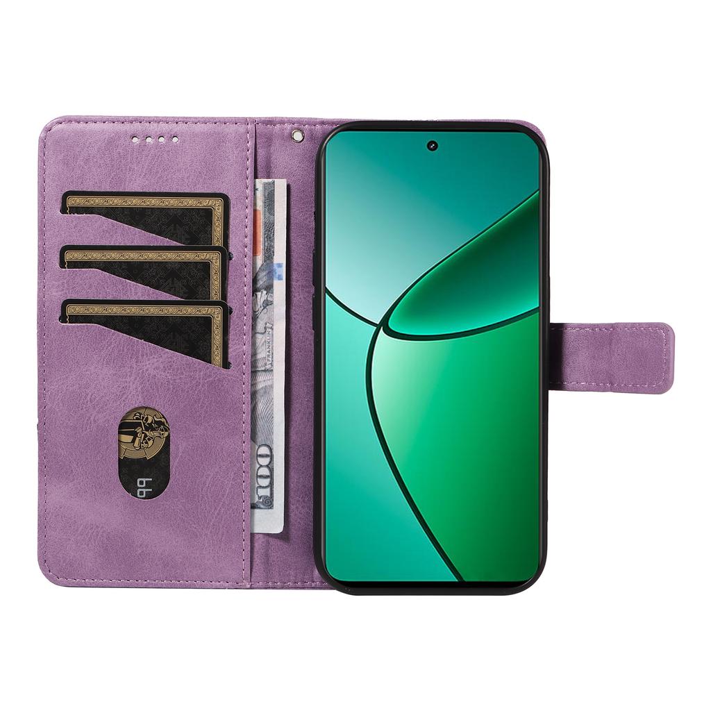For Realme Narzo 70 5G/Narzo 70 Pro 5G/P1 5G/12 4G/12+ 5G Case Leather Geometric Line Wallet Phone Cover with Wrist Strap
