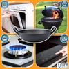 Wok in Ghisa Padella Profonda per Friggere e Stufare Piatti Asiatici 32 Cm