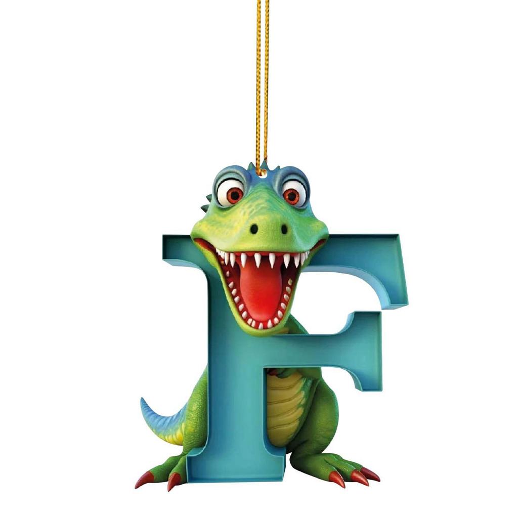 Letter Dinosaur Acrylic Pendant Christmas Tree Hanging Oranment Navidad 2024 New Year Christmas Decorations for Home