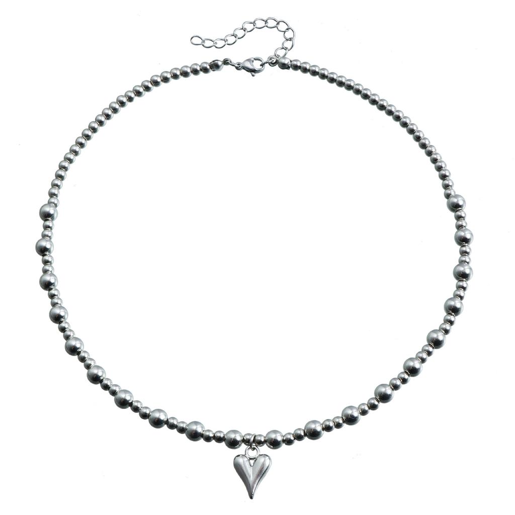 Accessories, Geometric Handmade Beaded Round Bead Neck Chain Women, Versatile Necklace Love Necklace