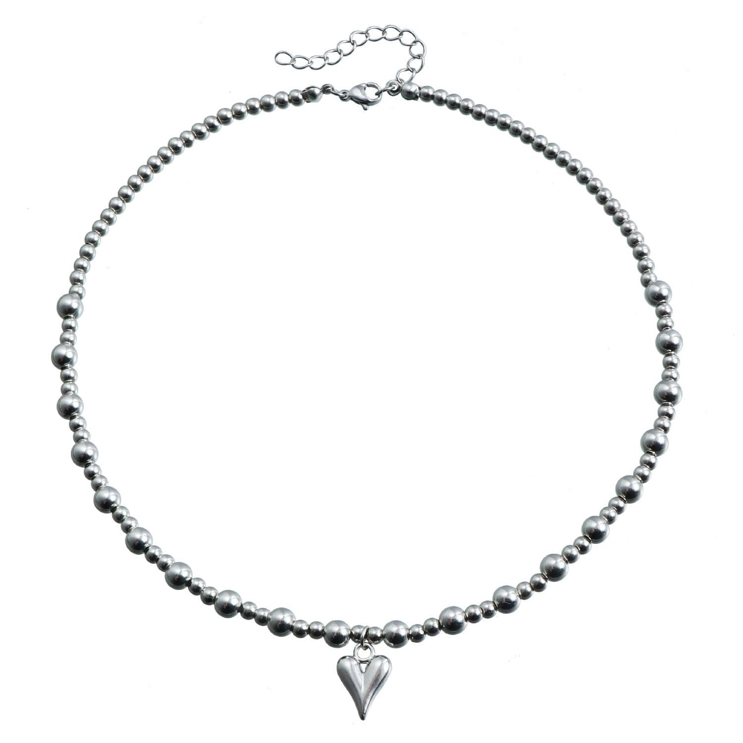 

Accessories, Geometric Handmade Beaded Round Bead Neck Chain Women, Versatile Necklace Love Necklace